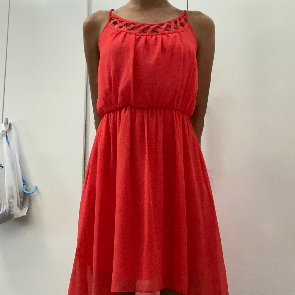 Neon high low dress